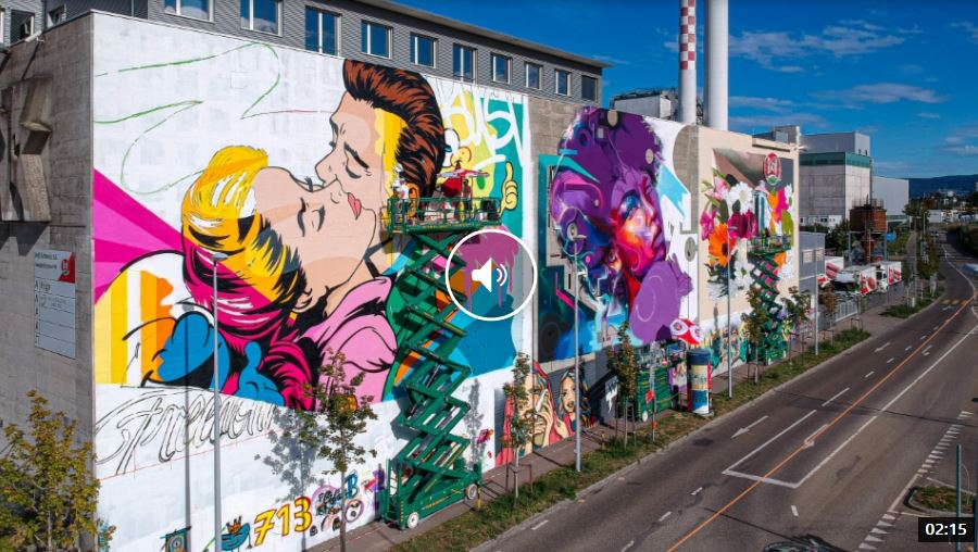 "Z´Basel" entsteht das größte Graffiti der Schweiz - Fertigstellung dieses Wochenende
