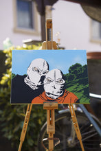 Lade das Bild in den Galerie-Viewer, LACUNA - &quot;The lovers, based on Rene Magritte.&quot; SC Edition of 5 - Spraypaint on Canvas - Exclusive @ streetartcorner.de
